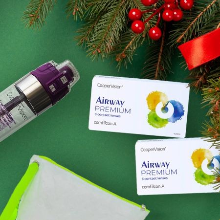Подарок за покупку  2-х и более упаковок   линз Airway Premium