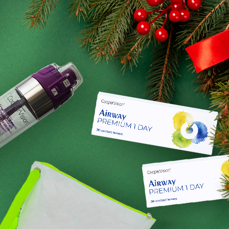 Подарок за покупку  2-х и более упаковок   линз Airway Premium