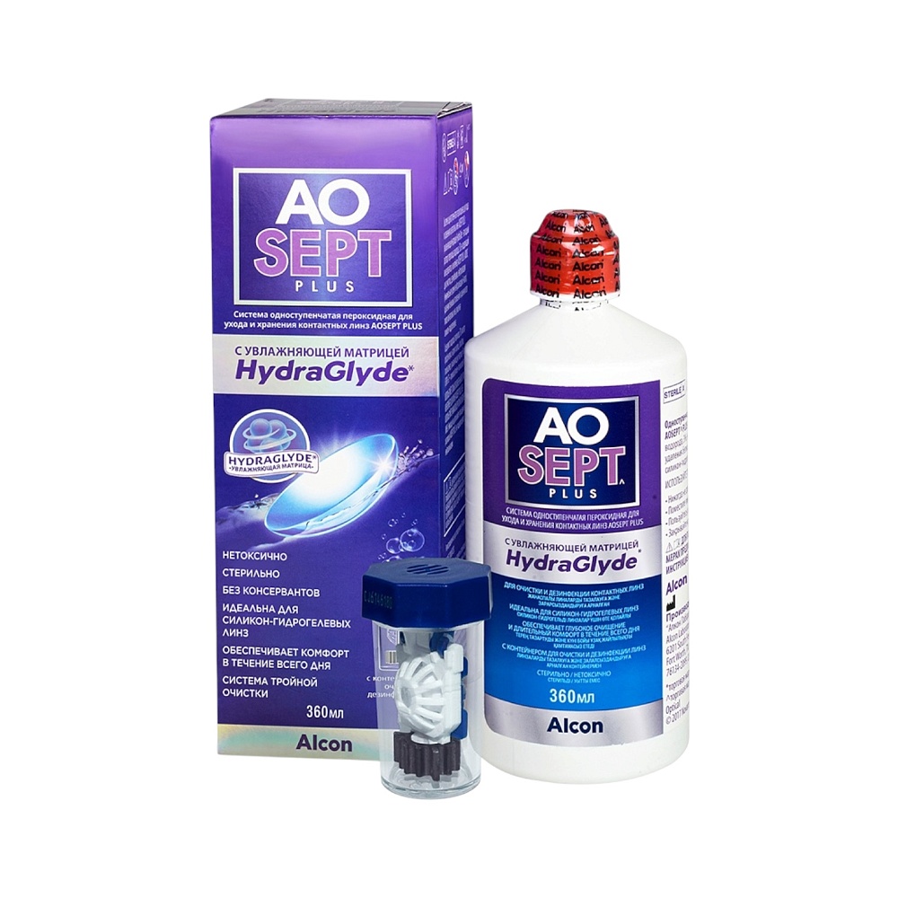 Раствор Aosept Plus HG360 мл